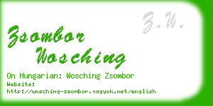 zsombor wosching business card